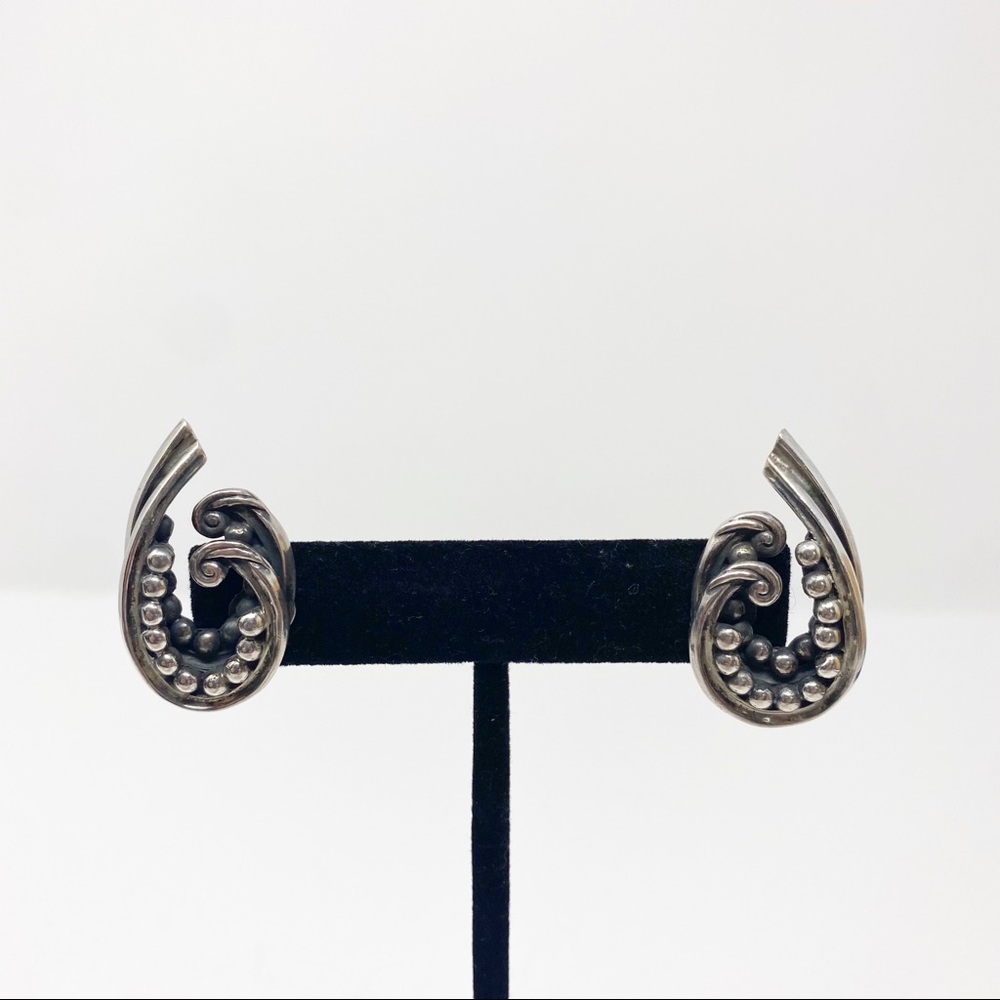 133 Vintage Margot de Taxco sterling earrings 5308